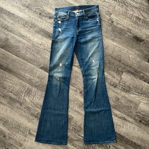 Mother dark flare jeans 26